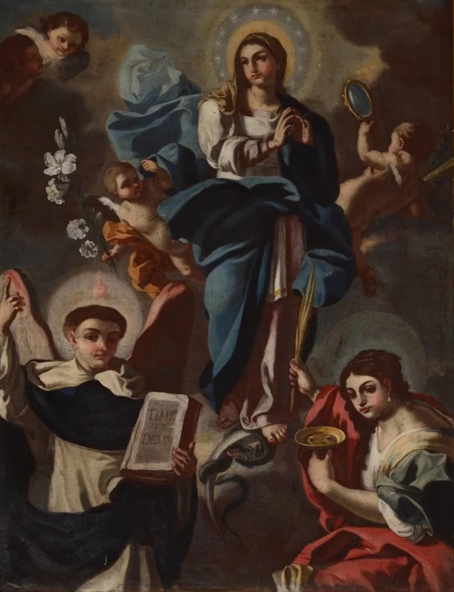 Immacolata tra santi Vincenzo Ferrer e Lucia